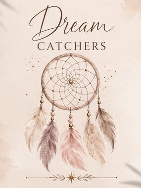 48. Natural Wood & Macrame Tassel Dream Catcher-Boho